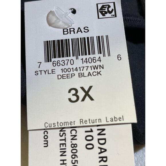 Ideology Womens Size 3X Sports Bra With Zip Front Closure Medium Support Black - Picture 9 of 9